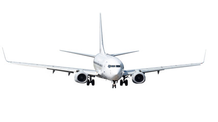 Fototapeta na wymiar Airplane isolated on white background with clipping path