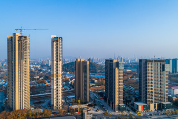 Obraz premium Nanjing City, prowincja Jiangsu, krajobraz budownictwa miejskiego