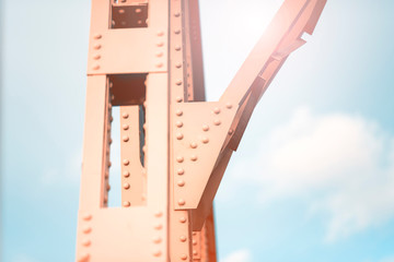 Metal old forged bridge