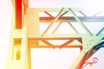 Metal old forged bridge