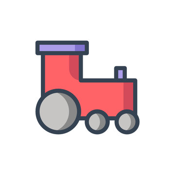 train toy  icon filled outline style