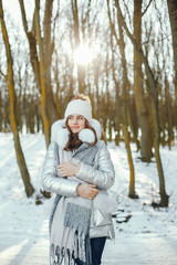 Fototapeta na wymiar girl in winter