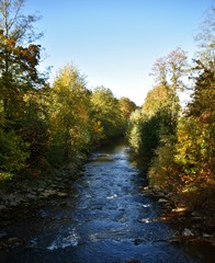 Obraz premium Landscape with a river on a beautiful Autumn morning