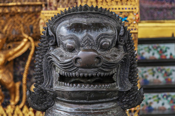 Guardian Lion in the Temple of the Emerald Buddha