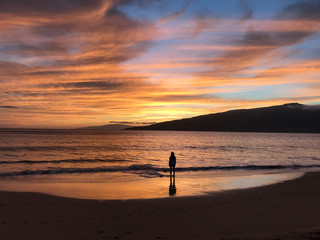 Obraz premium Sunset in Maui - Hawaii