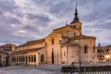 Obraz premium Church of San Millan in Segovia, 12th century Romanesque style (Castilla y León, Spain)