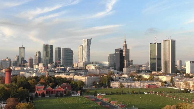 Warsaw Downtown Aerial
