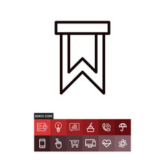 Ribbon black friday vector icon