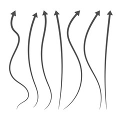 Set of hand drawn arrows. Vector illustration.