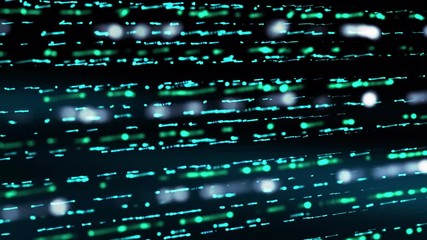 Abstract network connection background animation with moving technology shapes as texture.