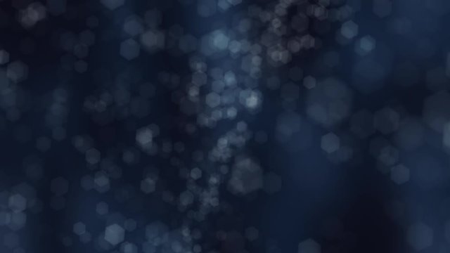 Abstract blue background with hexagon shapes moving. Animation of softness. Backdrop texture with motion.