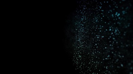 Abstract dark motion background animation with soft particles. Backdrop motion with copyspace.
