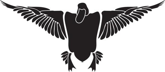 Monochrome simple isolated duck silhouette