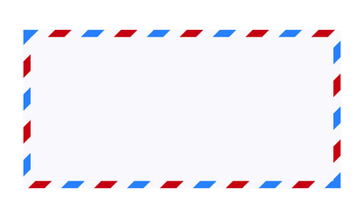 Obraz premium Air Mail Envelope Vector Illustration, Post letter vector design isolated on white background.