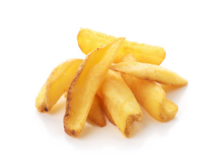 potato fry on white isolated background