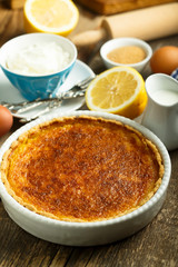 Homemade lemon tart