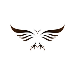 Simple wing logo, icon vector design element