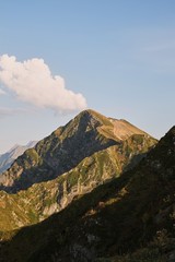 Naklejka premium Spring mountain landscape. Resort Krasnaya Polyana Red Meadow . Sochi. Russia.