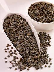 FRENCH GREEN LENTILS IN SCOOP