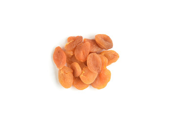 Dried apricots isolated on a white
