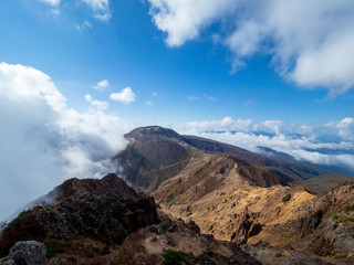 那須朝日岳から見る茶臼岳秋2018