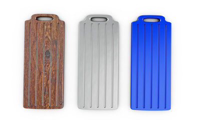 cutting board isolated on white background 3d render