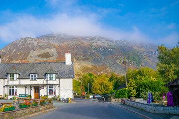 Welsh Village and Mountain