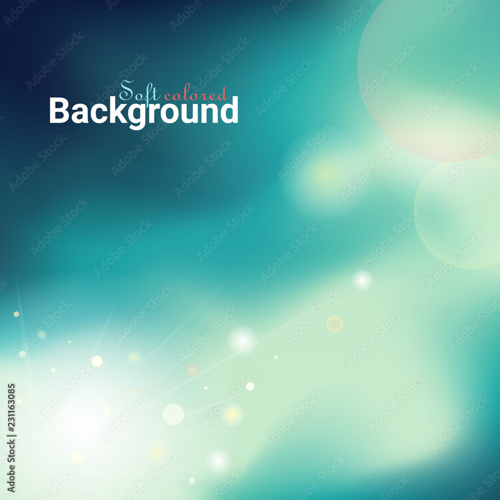 Poster defocused rays lights bokeh abstract vector banner