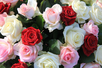 Mixed rose arrangement