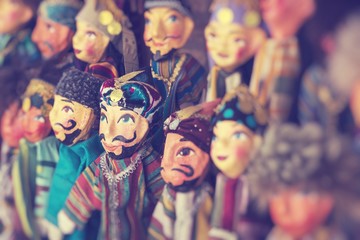 Traditional oriental doll in local bazaar, Uzbekistan
