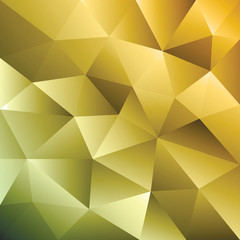 Abstract yellow triangle geometrical background. Gold pattern. Vector Illustration.