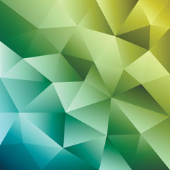 Fototapeta premium Abstract green triangle geometrical background. Vector Illustration.