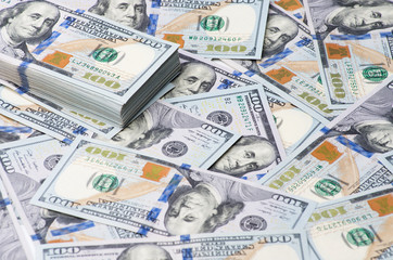 Background of 100 dollar bills