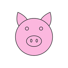 Pig icon. Vector illustration