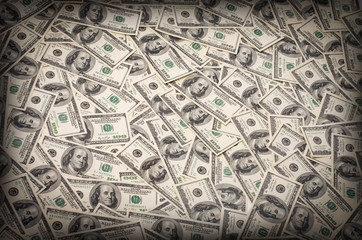 Background of 100 dollar bills