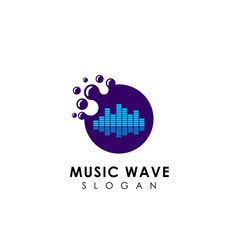 dots sound wave logo design. music logo icon design