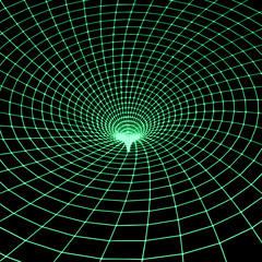 Green grid wormhole Vector