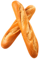 TWO FRENCH BREAD BAGUETTES