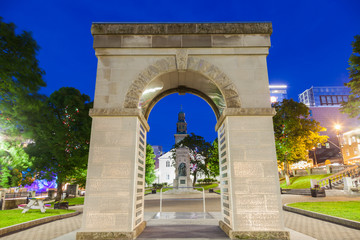 Fototapeta na wymiar Arch on Grand Parade Square in Halifax
