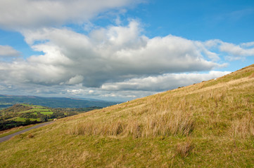 Black mountains of England and Wales in the autumn.