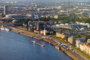 Fototapeta na wymiar Aerial panorama of Dusseldorf