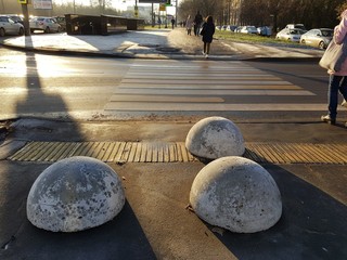 strange stones on the street