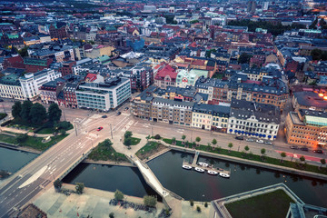 Aerial panorama of Malmo