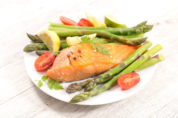 baked salmon and asparagus