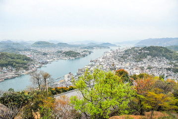 Obraz premium 尾道水道 フェリー 絶景