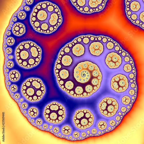 Abstract Spiral Background Made Of Fractal Patterns