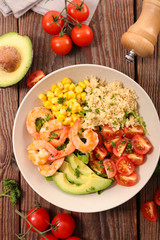 mixed vegetable and shrimp