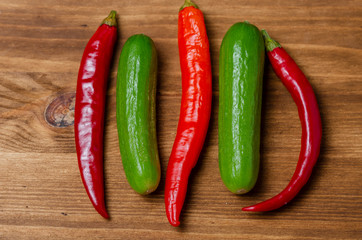 cucumber  with pepperoni