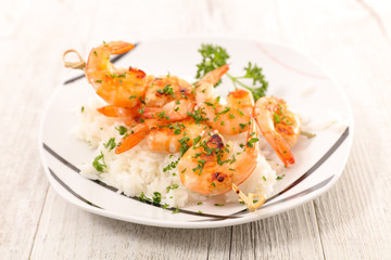 fried shrimp and rice