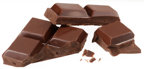 DARK CHOCOLATE ON WHITE